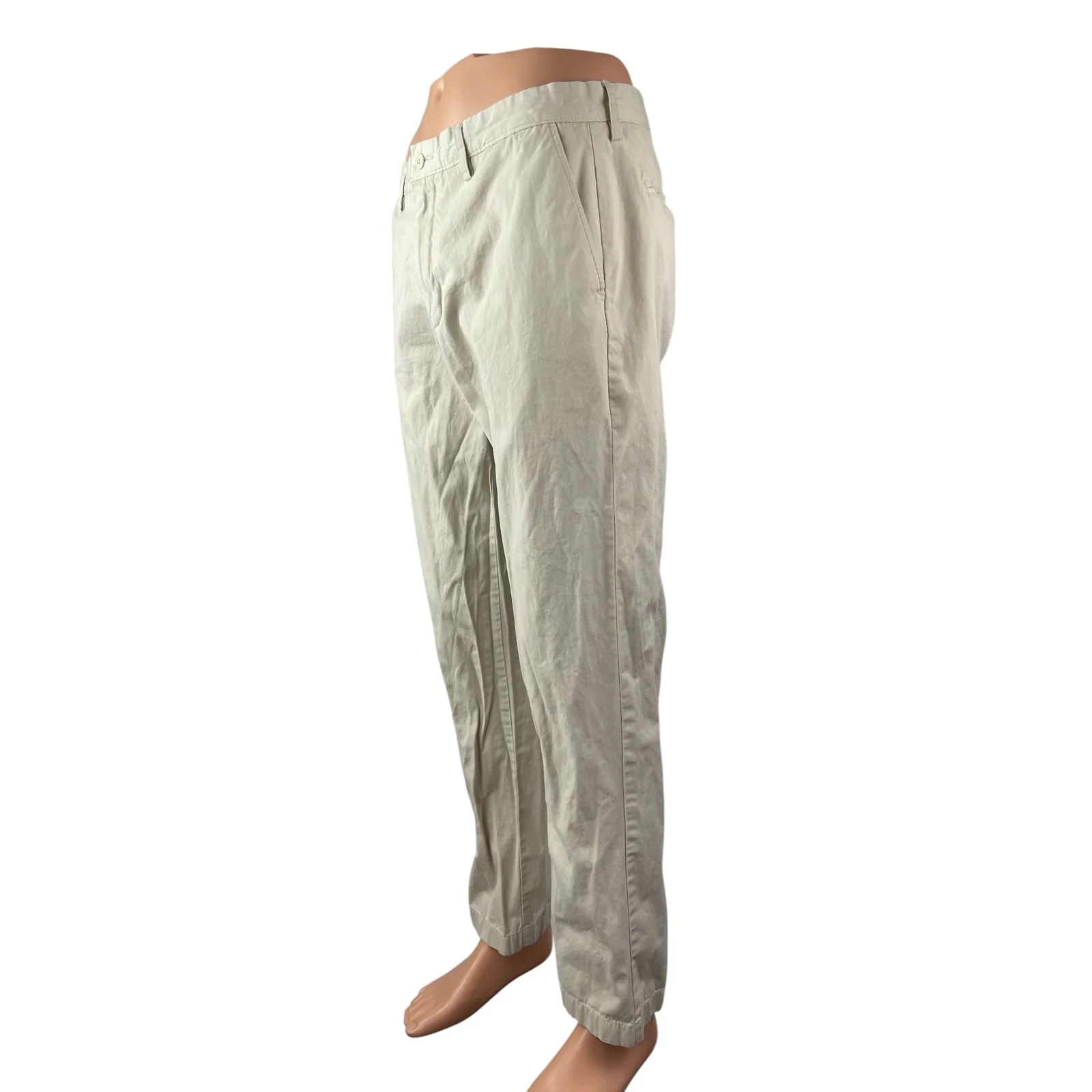 J.Crew The Sutton Men's Beige High Rise Chino Tapered Denim Jeans Pants Sz 33x32 - Image 3