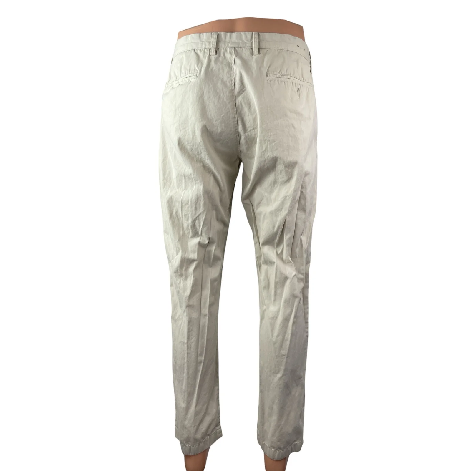 J.Crew The Sutton Men's Beige High Rise Chino Tapered Denim Jeans Pants Sz 33x32 - Image 4