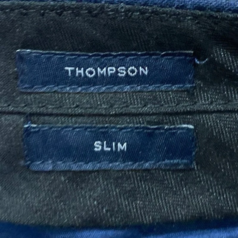 J.Crew Thompson Men's Blue Wool Straight Leg Slim Fit Trousers Dress Pants Sz 32 - Image 6