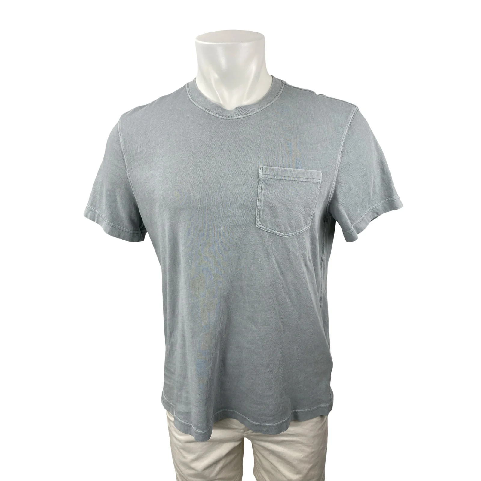 J.Crew Vintage Jersey Men's Blue Pocket Short Sleeve Crewneck T Shirt Tee Top M