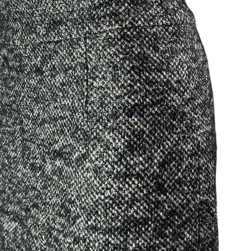 J.Crew Women Gray Wool Zip High Waisted Tweed Straight Pencil Mini Skirt Size 0 - Image 3