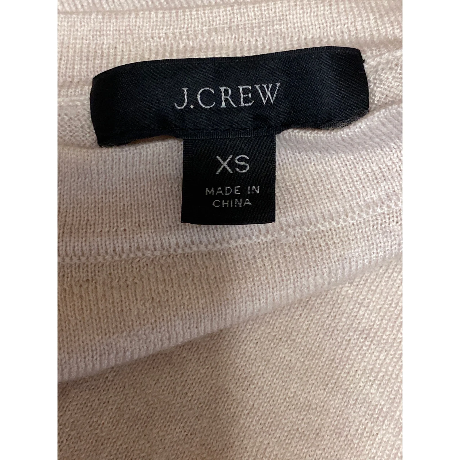 J.Crew Women's Beige 100% Merino Wool Long Sleeve Crew Neck Sweater Top Size XS - Image 5
