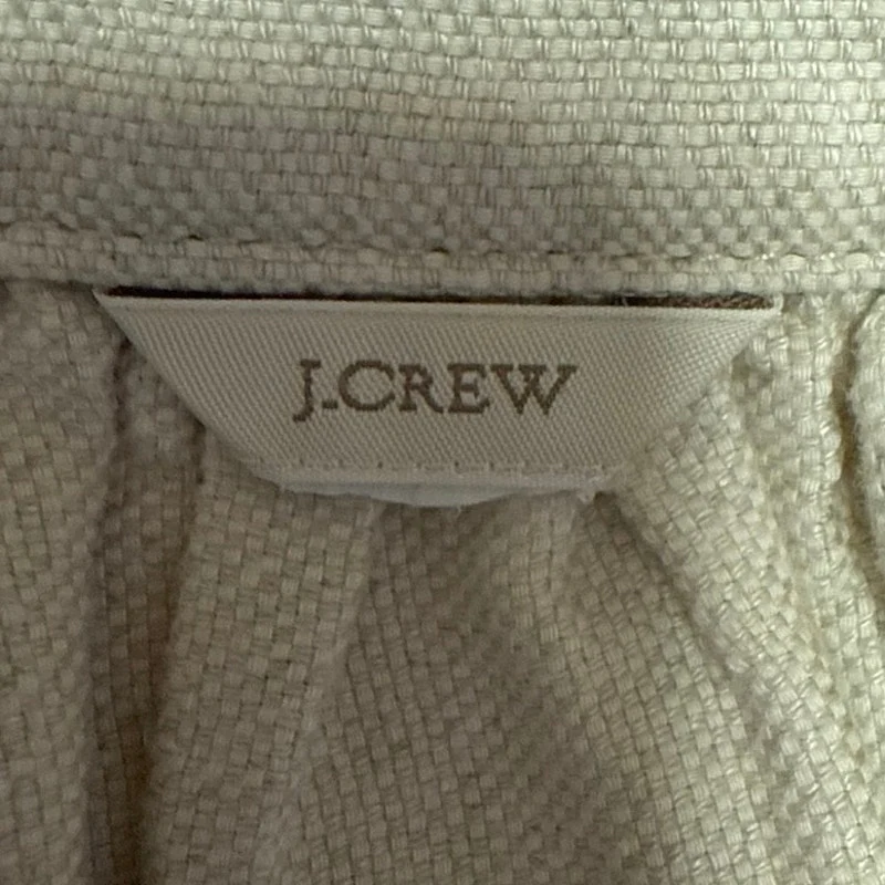 J.Crew Women's Beige Linen Bow Tie Lightweight Mini Flared A-Line Skirt Size XS - Image 4
