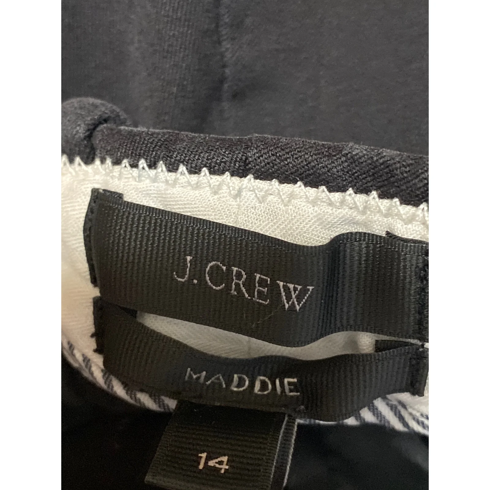 J.Crew Women's Black High Waisted Straight Leg Pockets Trousers Dress Pants 14 - Image 3