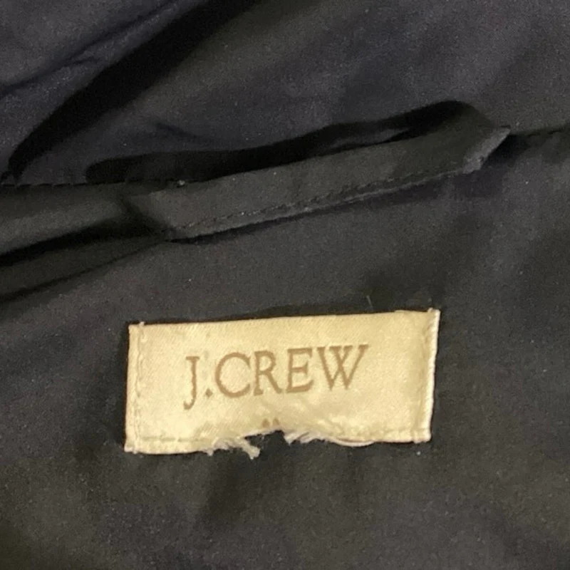 J.Crew Women's Blue Down Fill Quilted High Neck Sleeveless Vest Puffer Jacket M - Image 3