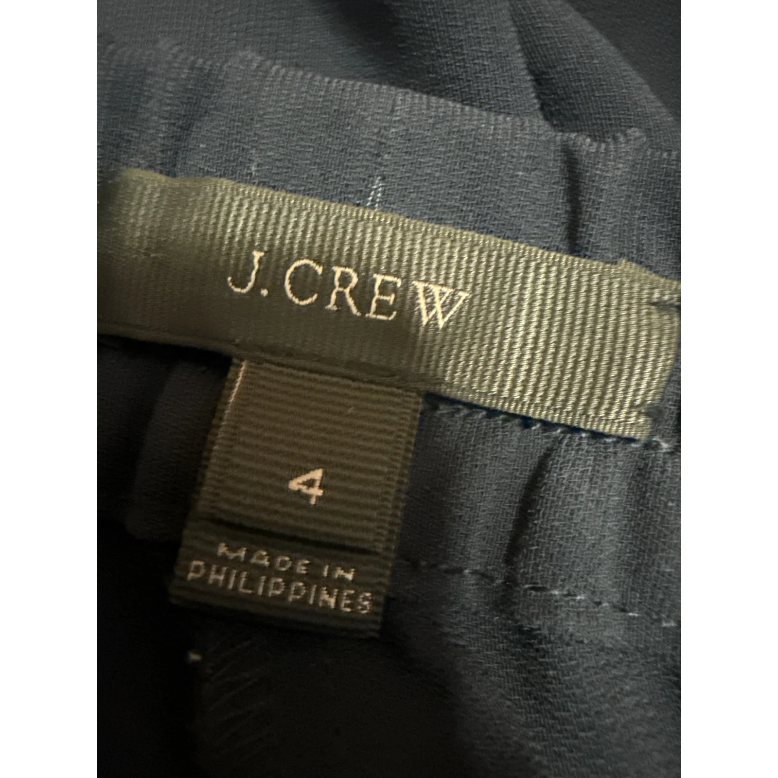 J.Crew Women's Blue White Straight Tapered Leg High Rise Trousers Track Pants 4 - Image 5