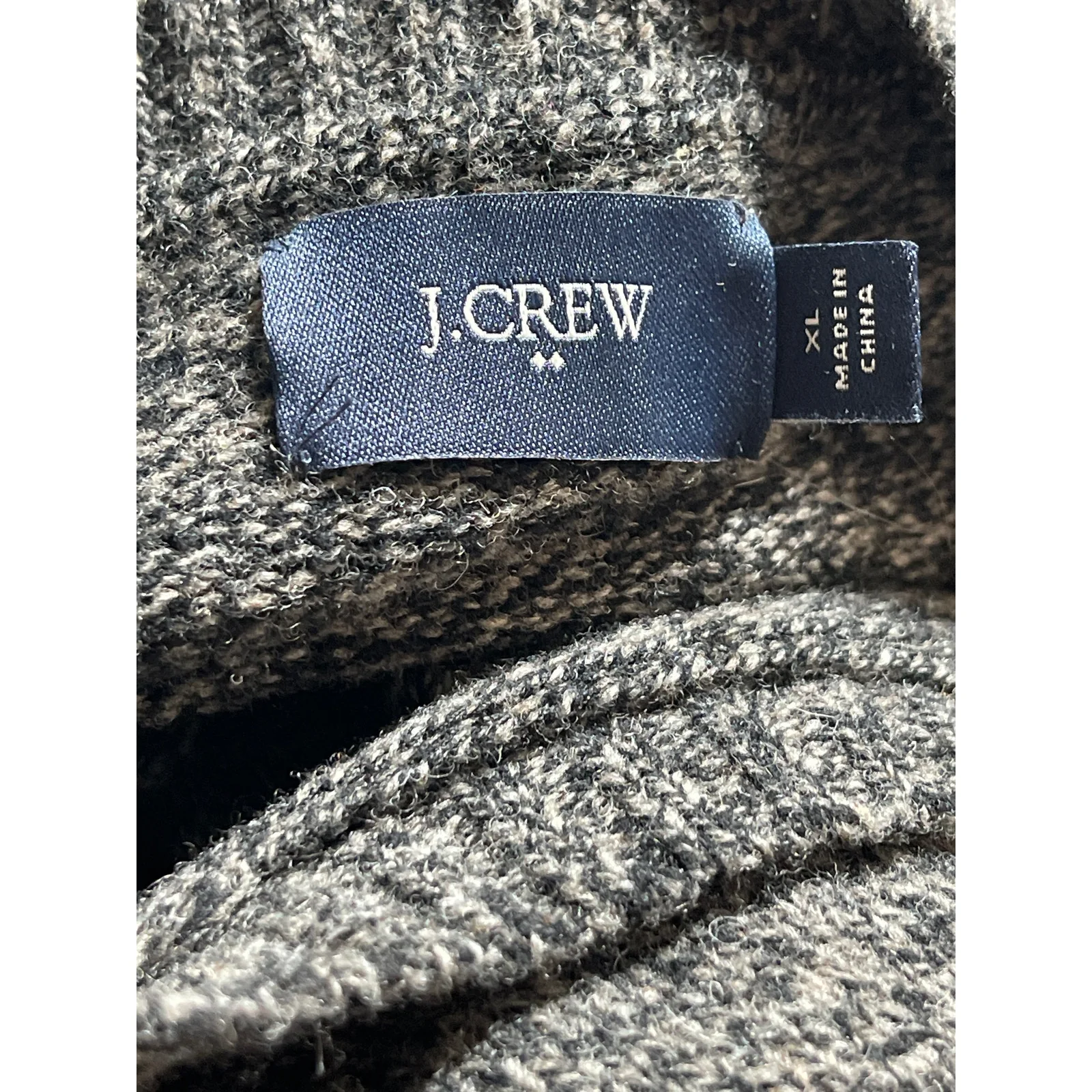 J.Crew Women's Gray 100% Lambswool Crew Neck Long Sleeve Sweater Top Size XL - Image 5