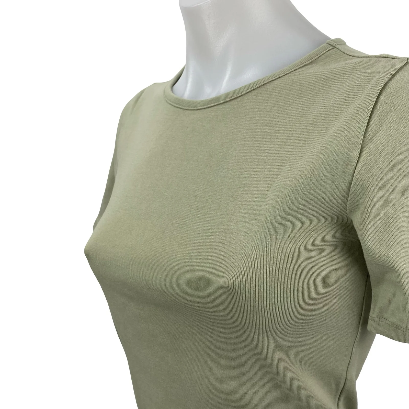 J.Crew Women's Green Perfect Fit Short Sleeve Slim Knit T Shirt Tee Top Size XS - Image 2