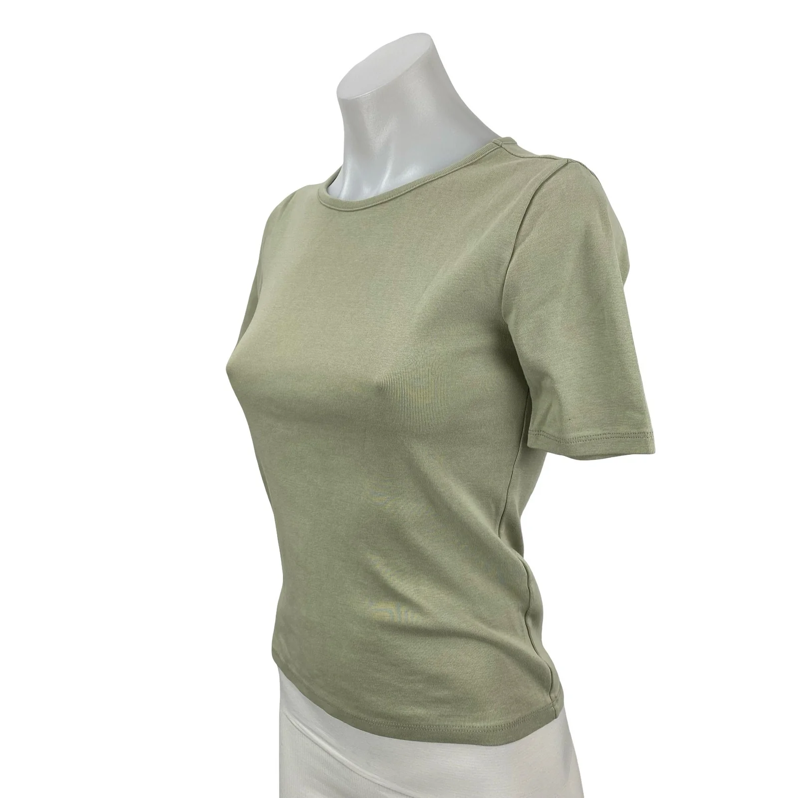 J.Crew Women's Green Perfect Fit Short Sleeve Slim Knit T Shirt Tee Top Size XS - Image 3