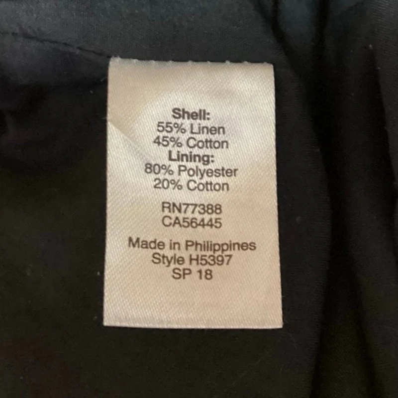 J.Crew Women's Linen Solid Elastic Waist Black Scalloped Edge Mini Skirt Size 4 - Image 5