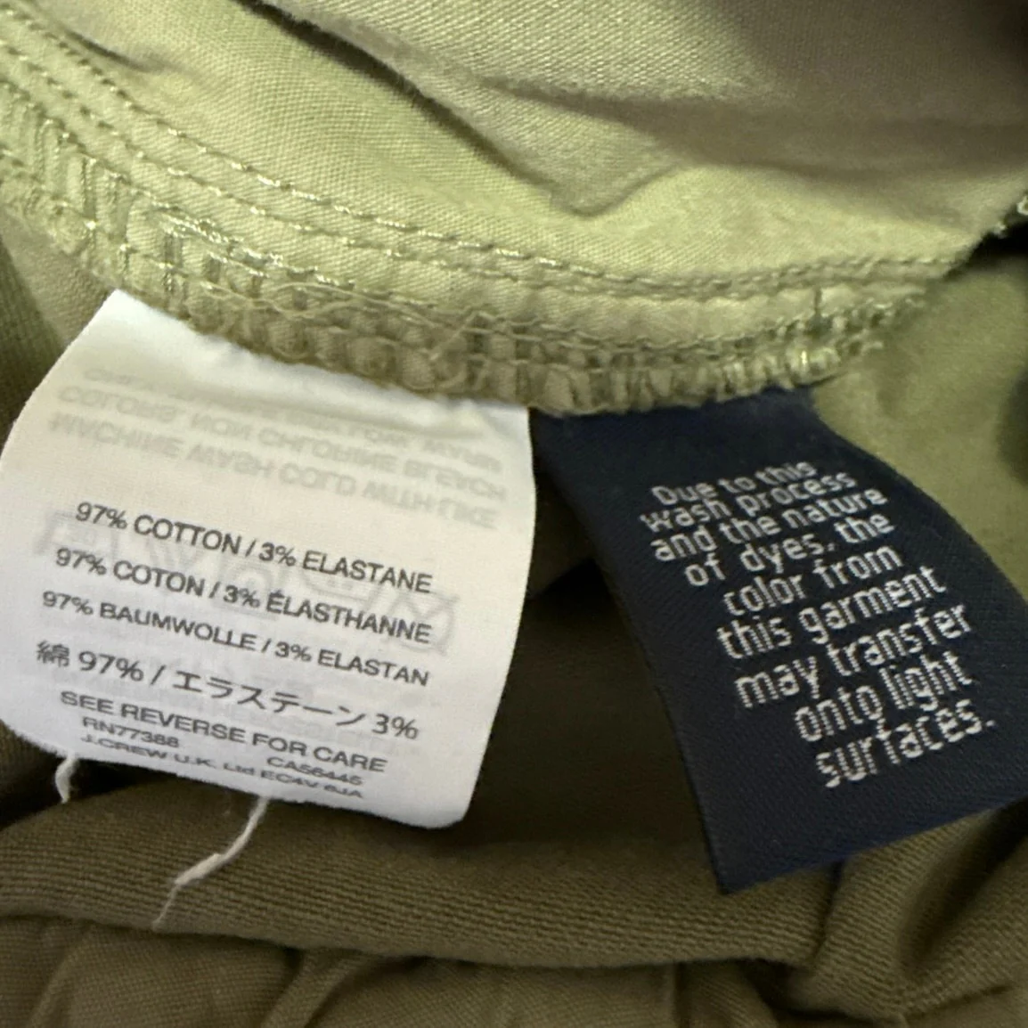 J.Crew Women's Olive Green Mid Rise Flared Bootcut Crop Chino Pants Jeans Sz 25 - Image 5