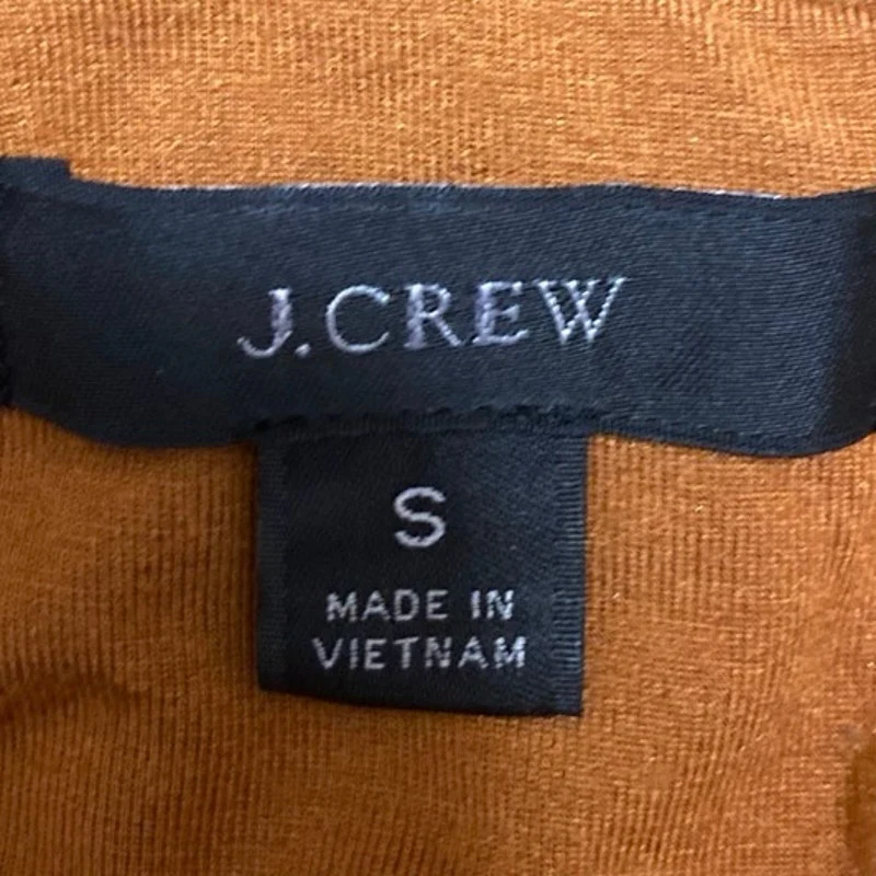 J.Crew Women's Orange Brown Sleeveless Racerback Stretch Sweater Tank Top Size S - Image 3