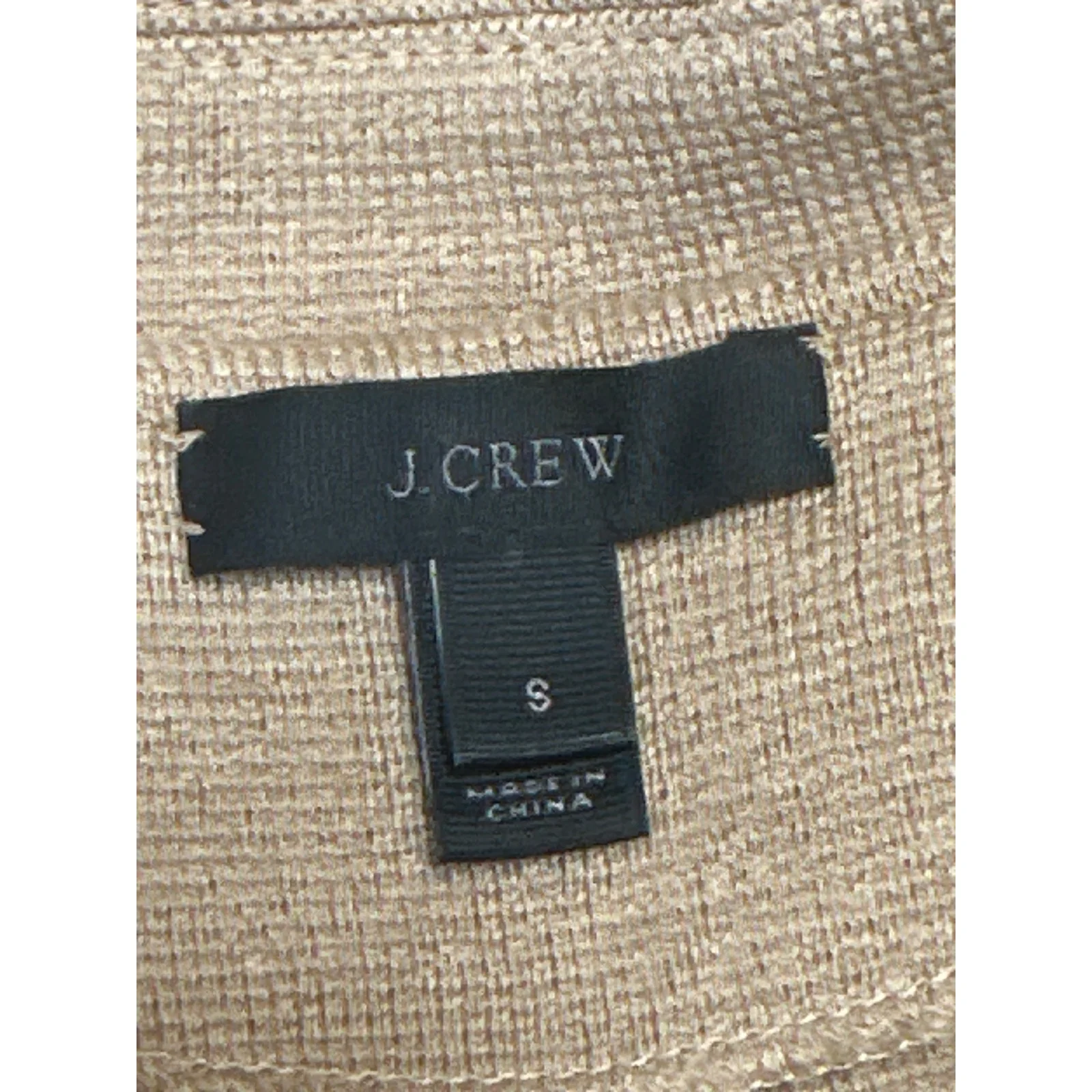 J.Crew Women's Tan 100% Wool Long Sleeve Open Blazer Coat Suit Jacket Size S - Image 3