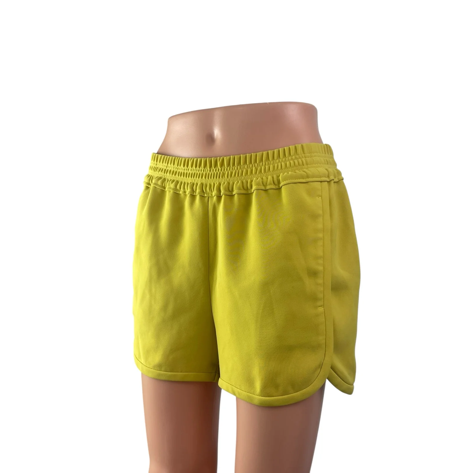 J. Crew Women's Yellow Straight High Rise Elastic Waist Casual Mini Shorts Sz 2 - Image 3