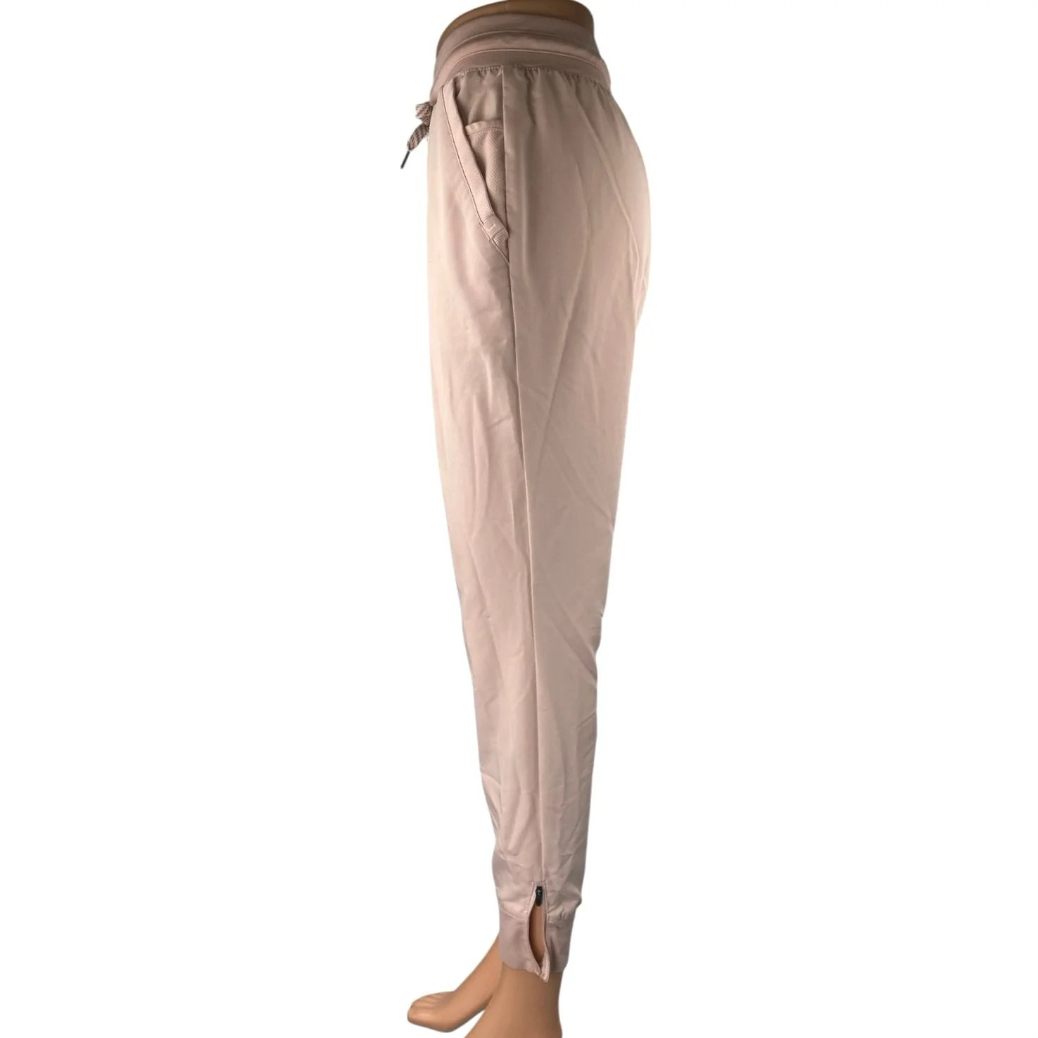 Jaanuu Women's Pink Drawstring High Waisted Jogger Medical Scrub Pants Size XS - Image 2