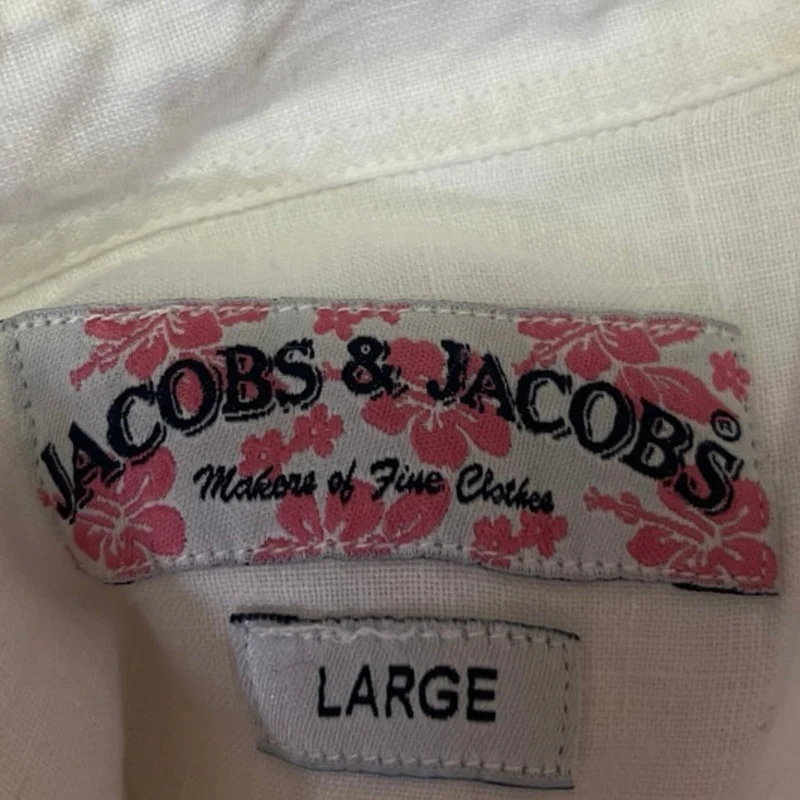 Jacobs & Jacobs White 100% Linen Pocket Button Down Tunic Shirt Dress Size L - Image 3
