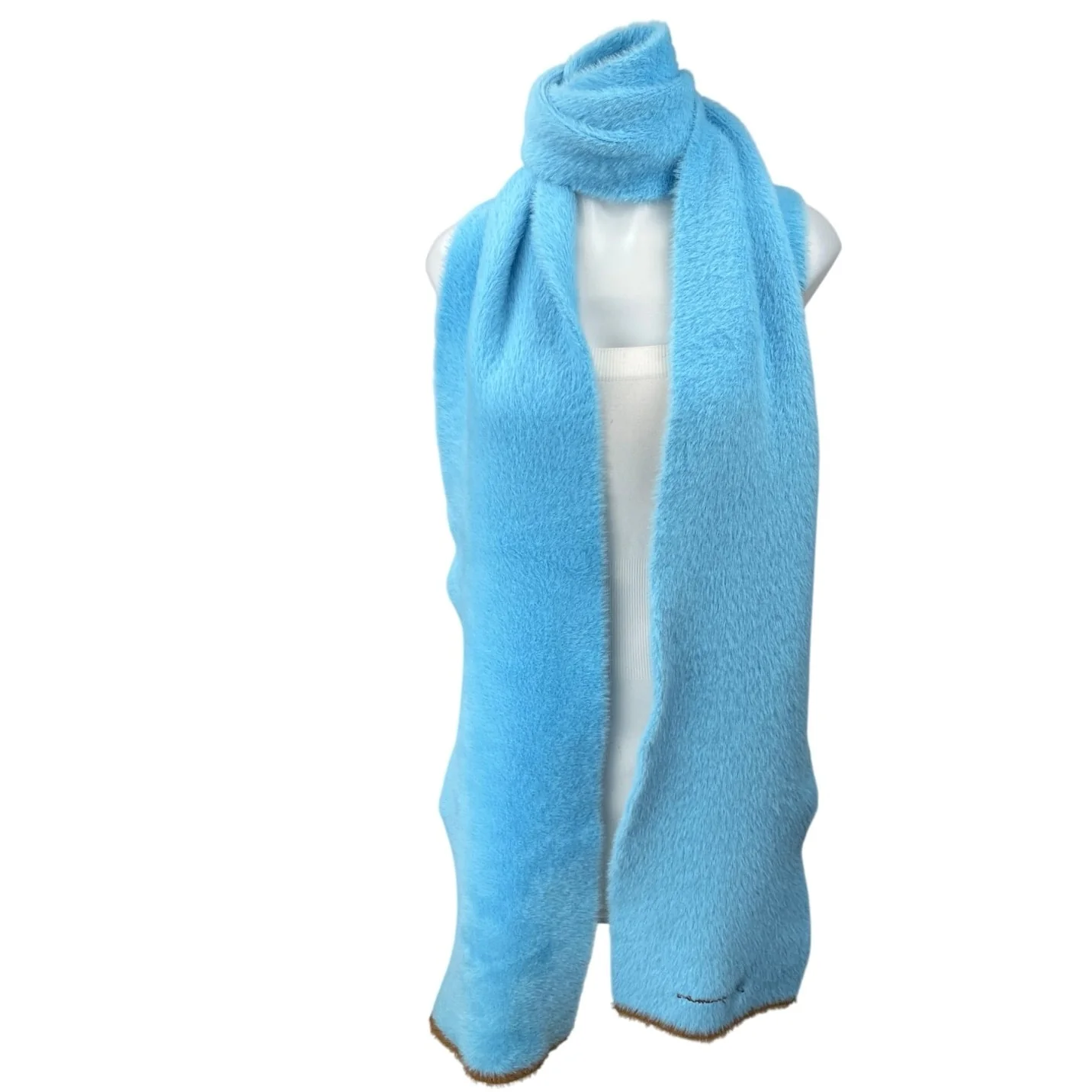 Jacquemus L'Écharpe Neve Logo Embroidered Stretch Woven Knit Shawl Wrap Scarf OS - Image 2