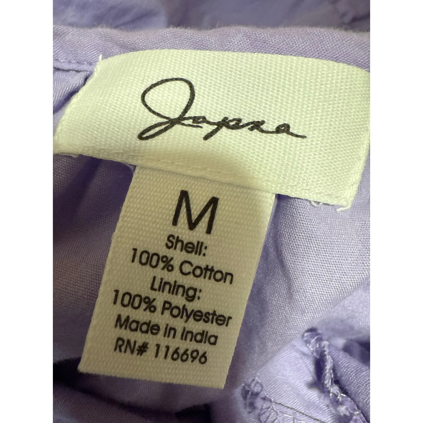 Japna Purple Short Puff Sleeve V-neck Smocked Tiered Mini Fit & Flare Dress M - Image 3