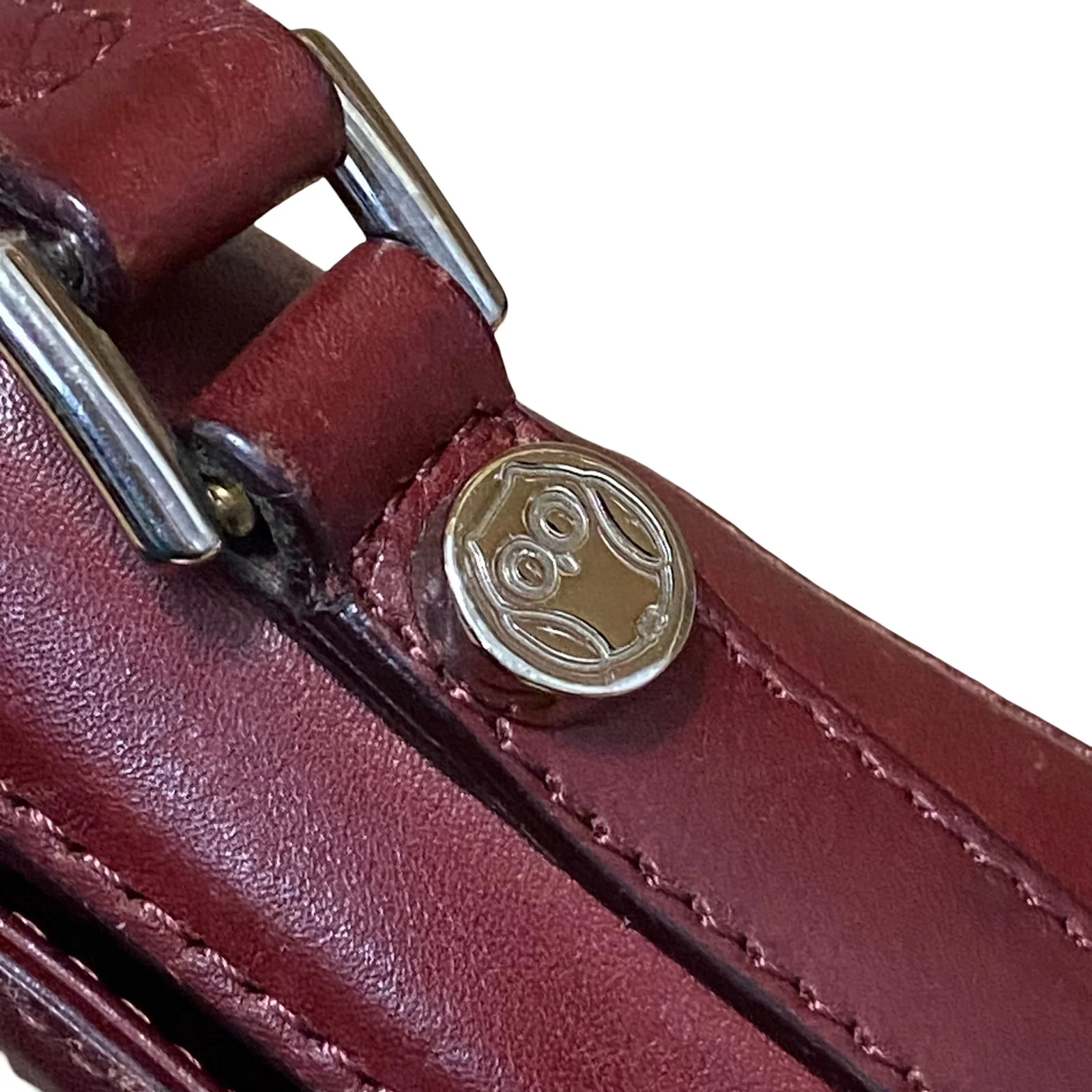 Jason Wu Burgundy Red Leather Crossbody Shoulder Flap Satchel Purse Handbag OS - Image 3