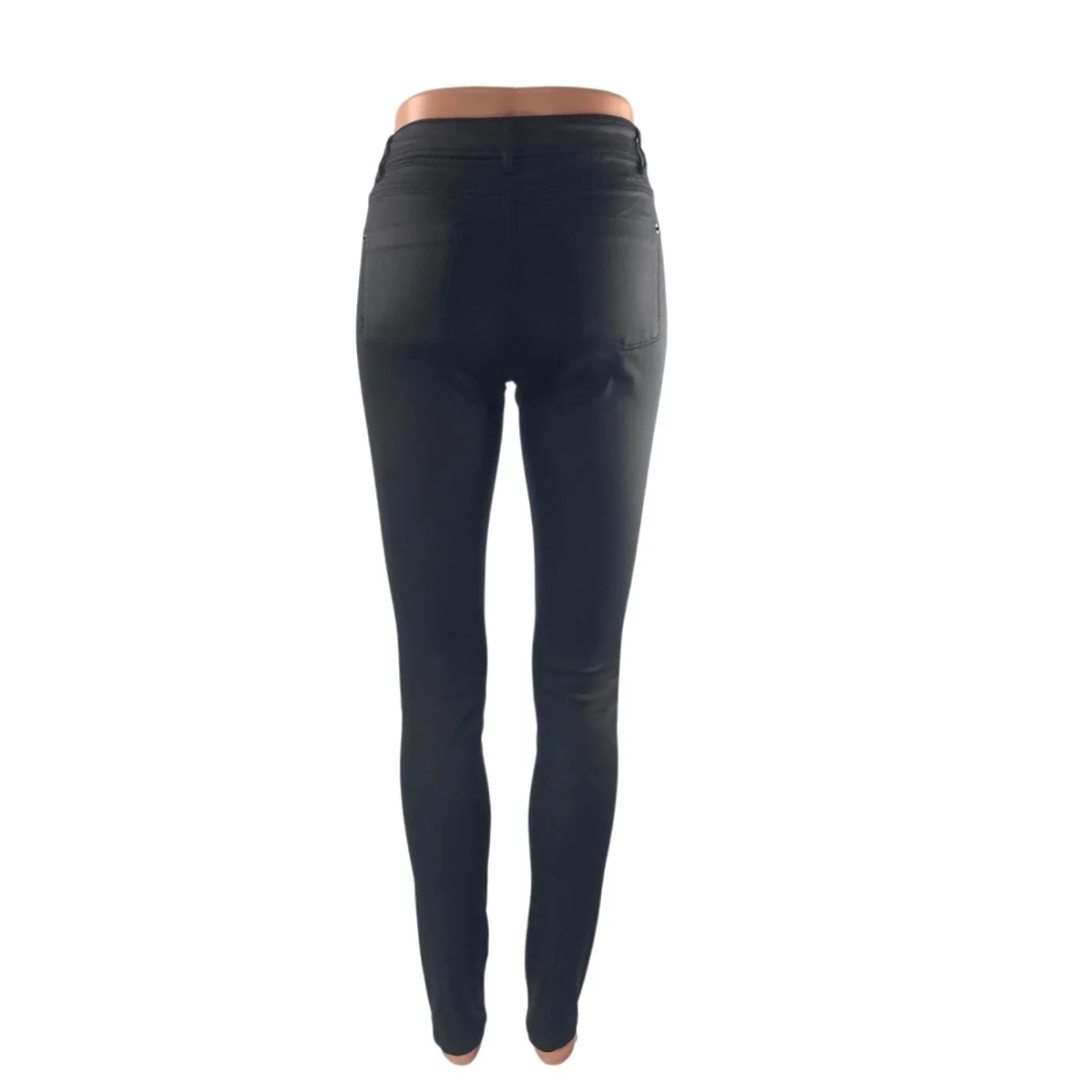 JayJays Women's Black Mid Rise Stretch Casual Slim Skinny Trousers Pants Size 8 - Image 3