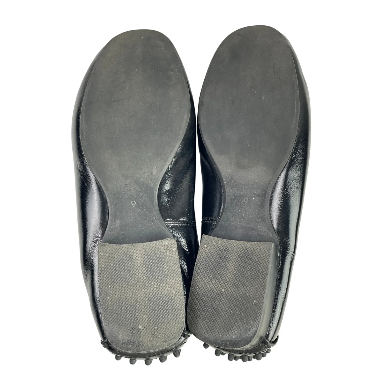 Jeffrey Campbell Black Gathered Leather Classic Moccasin Penny Flat Loafers Sz 9 - Image 4