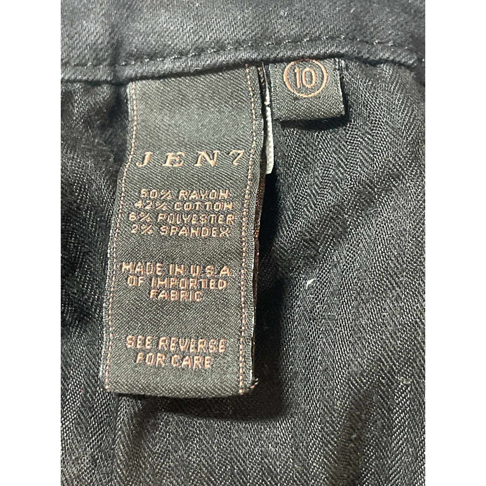 Jen7 7 For All Mankind Black High Waisted Slim Skinny Y2k Denim Jeans Size 10 - Image 6