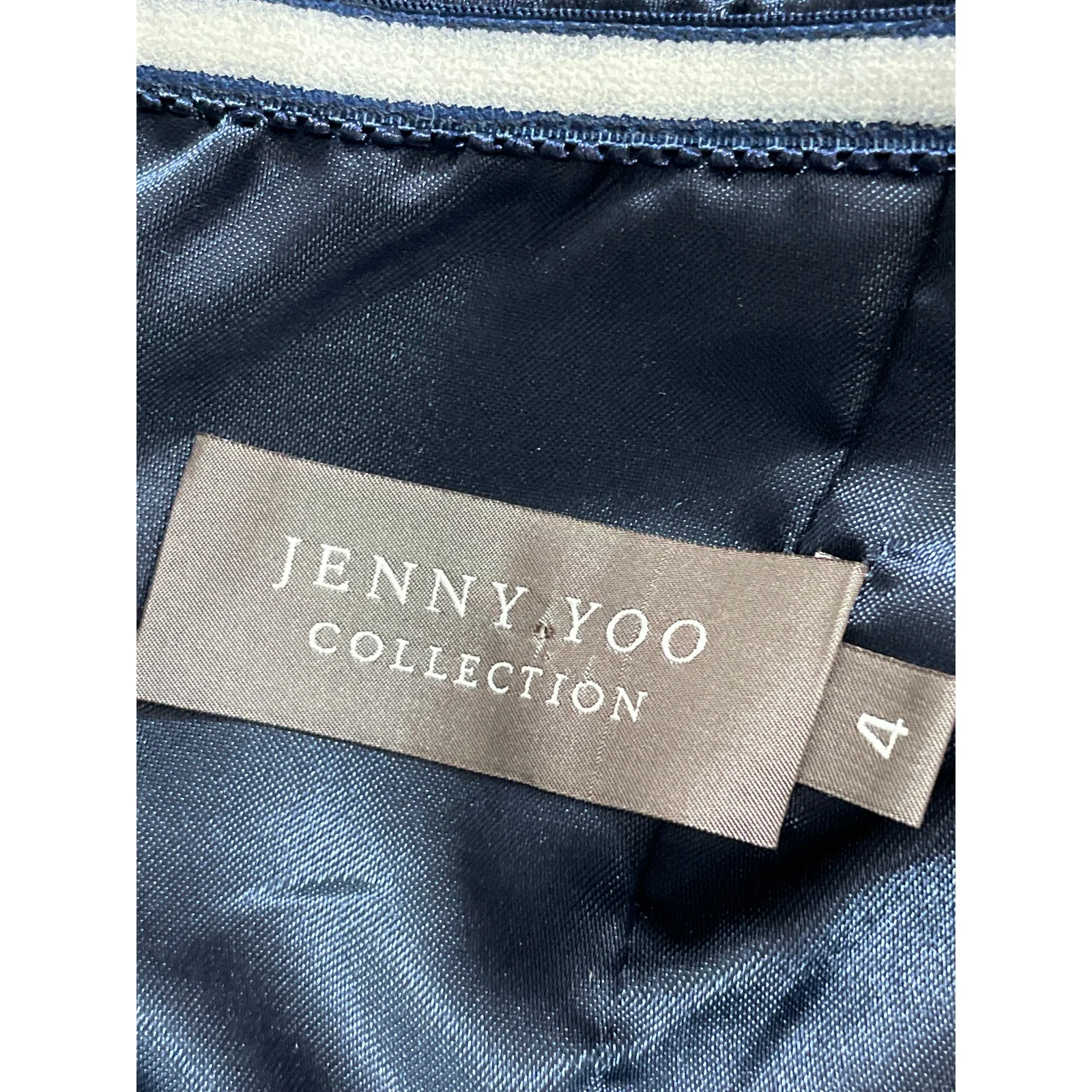 Jenny Yoo Blue Silk Satin Strapless Sweetheart Bow Tie Mini Sheath Dress Size 4 - Image 5