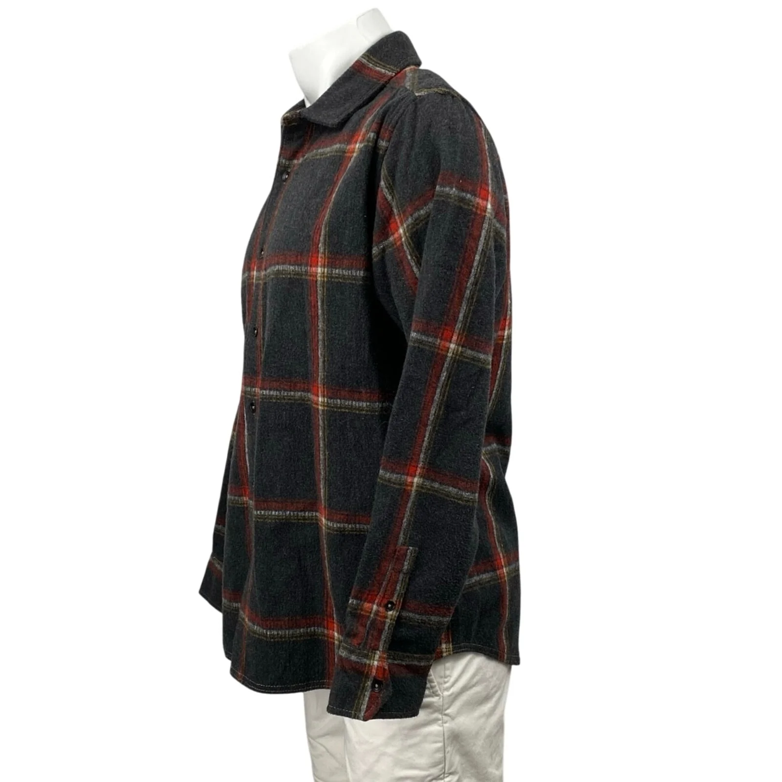Jeremiah Men's Black Long Sleeve Plaid Button Up Shacket Shirt Jacket Size M - Image 2