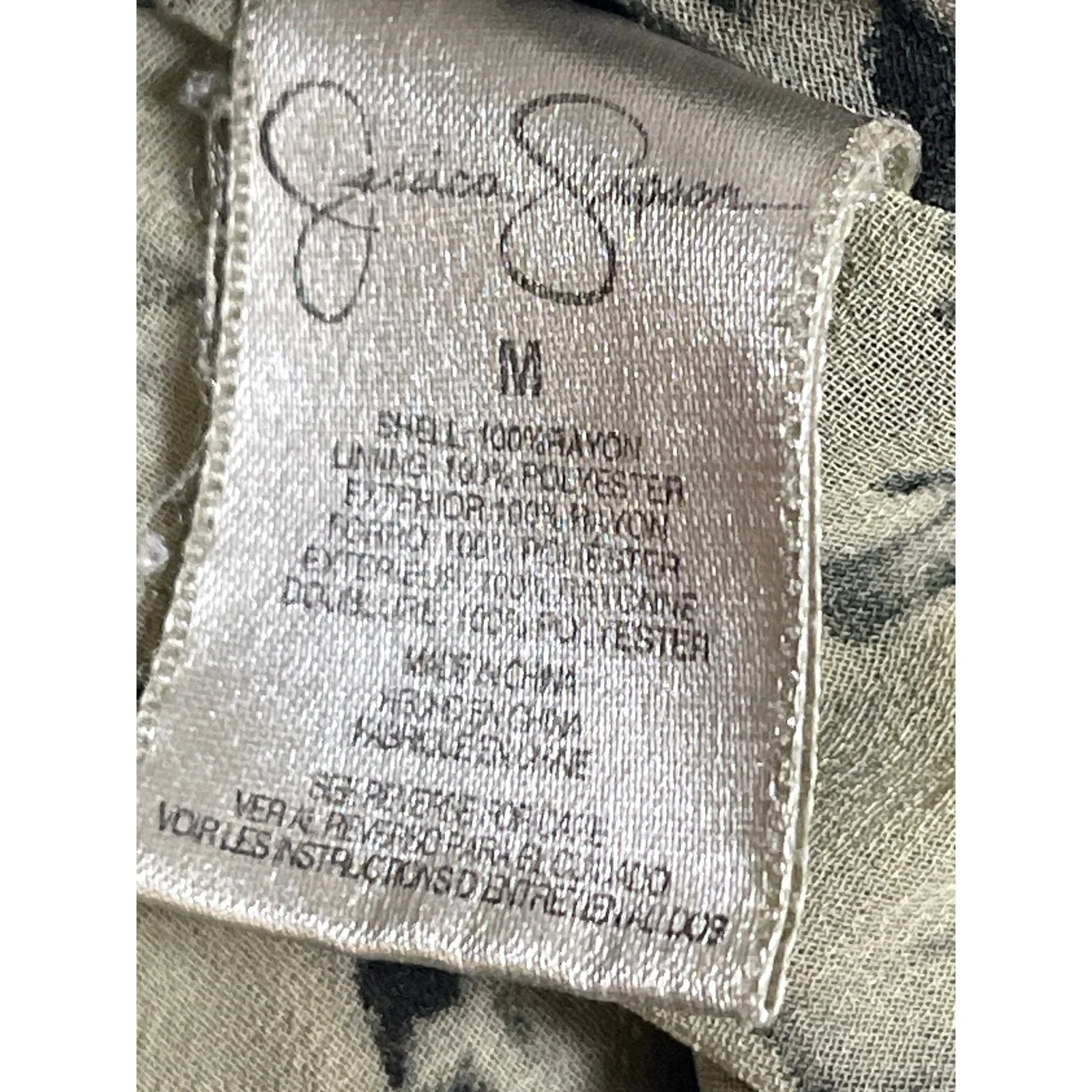 Jessica Simpson Green Zip Up Drawstring Long Sleeve Anorak Coat Jacket Size M - Image 4