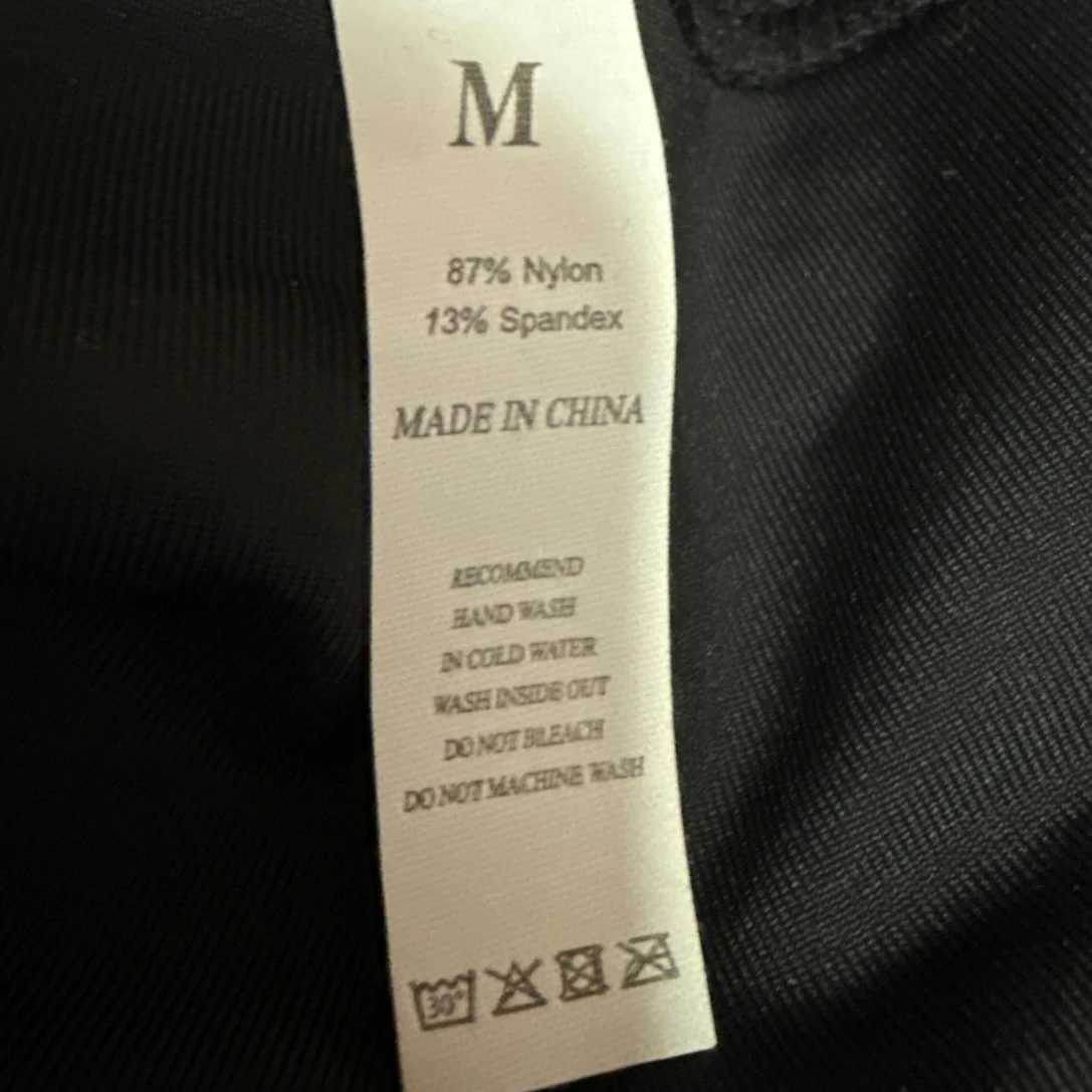 Jimilaka Black Faux Vegan Leather High Waist Skinny Trousers Leggings Pants Sz M - Image 5