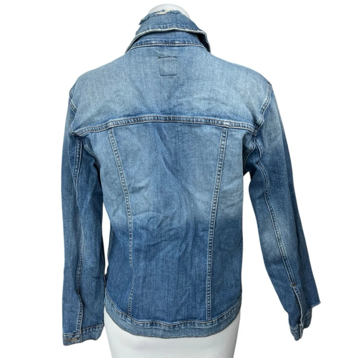 Joe's Dolores Women's Blue Button Down Long Sleeve Relaxed Denim Coat Jacket M - Image 2