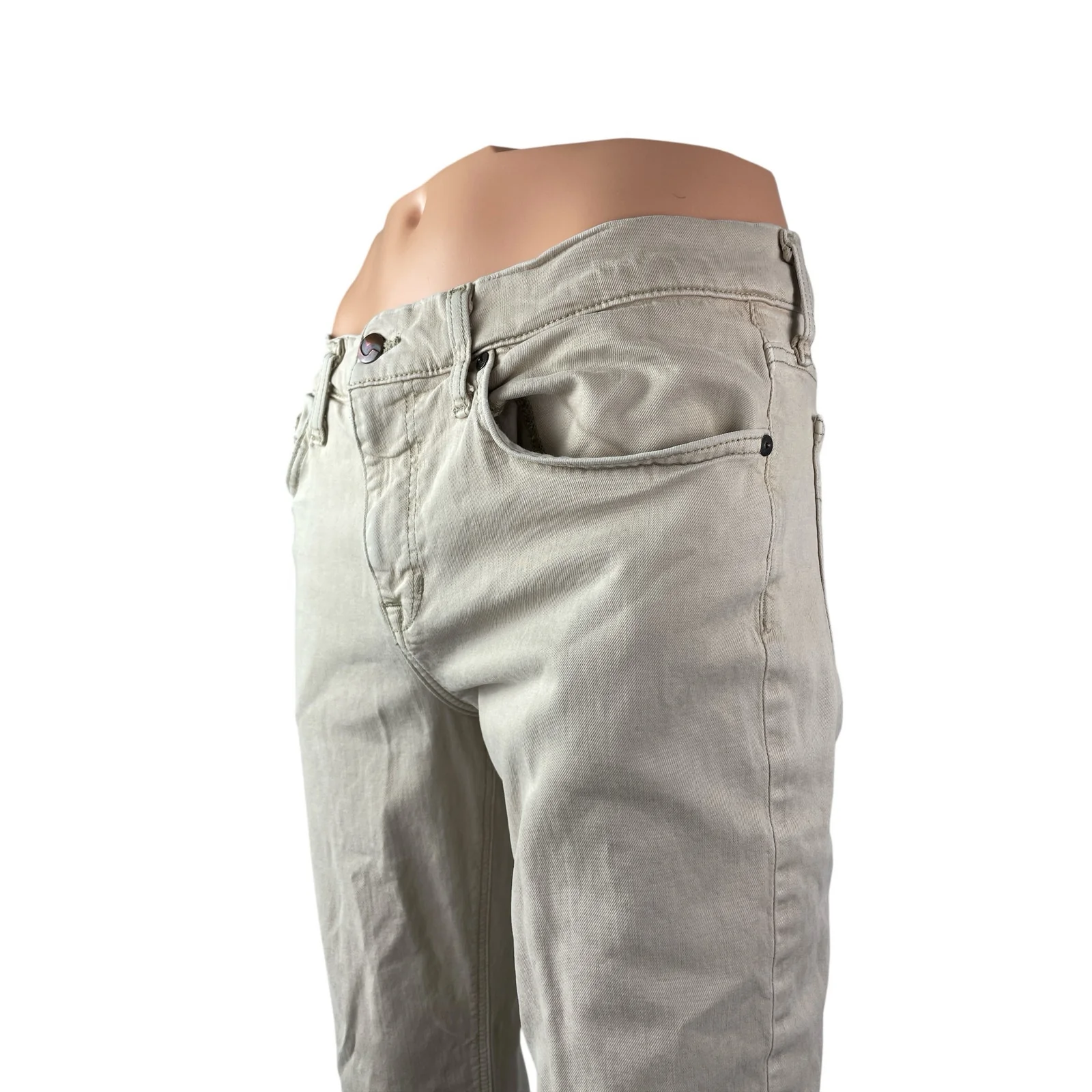 Joe's Mens Beige High Rise Slim Chino Khaki Skinny Straight Denim Jeans Pants 33 - Image 2