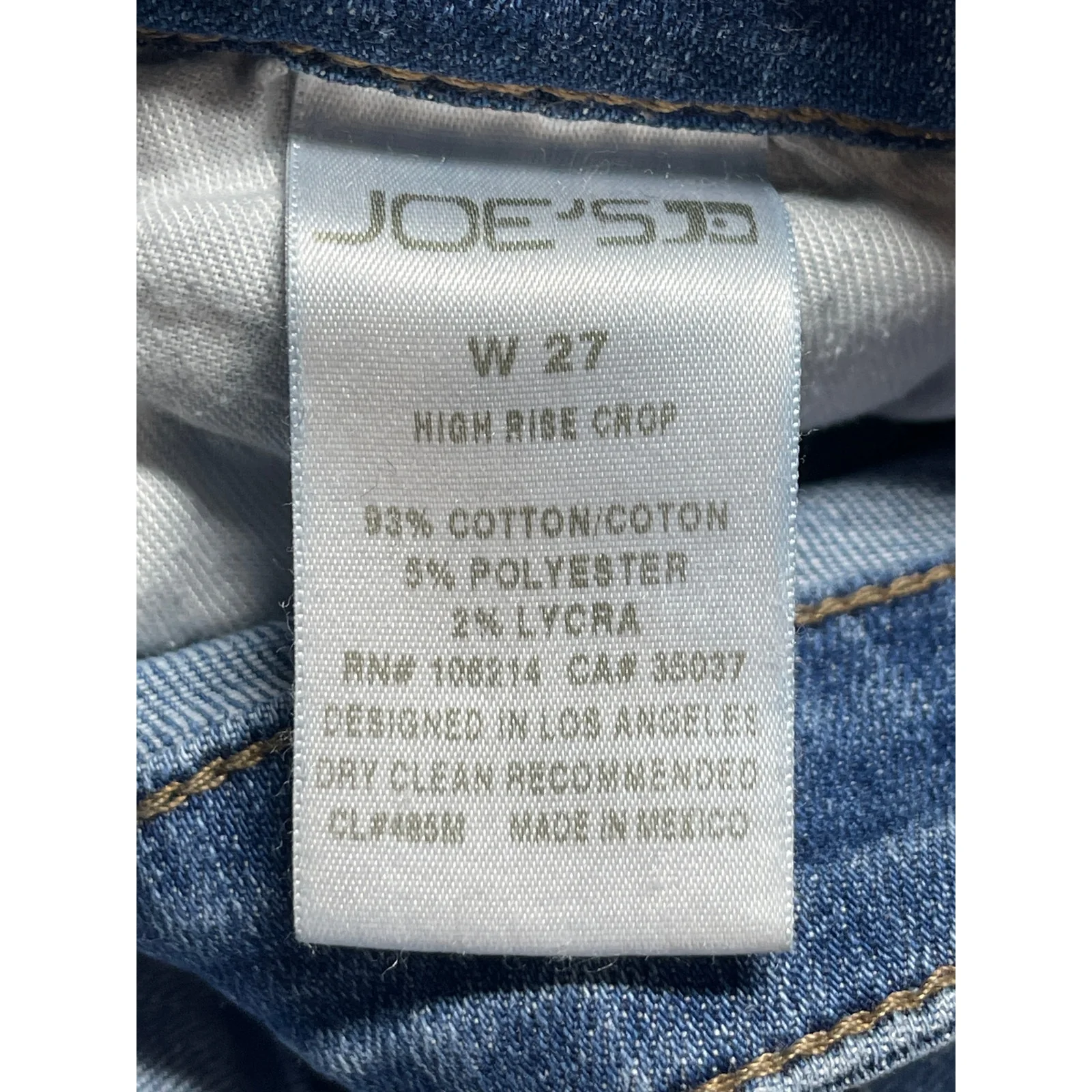 Joe's Women's Blue Distressed Mid Rise Slim Skinny Denim Jeans Pants Size W27 - Image 4