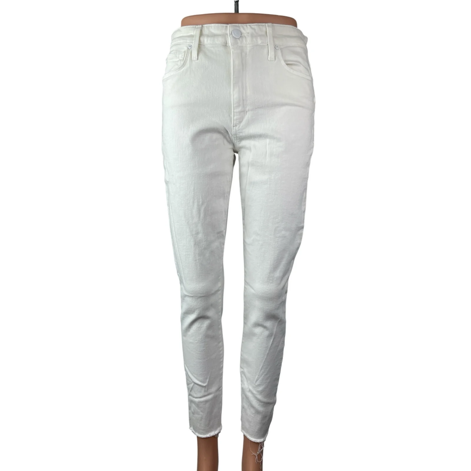Joe's Women's White High Rise Ankle Classic Skinny Jeggings Denim Jeans Pants 28