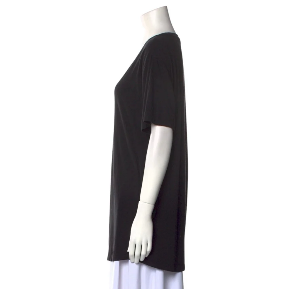 John Elliot Black Crew Neck Short Sleeve Casual Tunic Tee T-shirt Dress Size 2 - Image 2