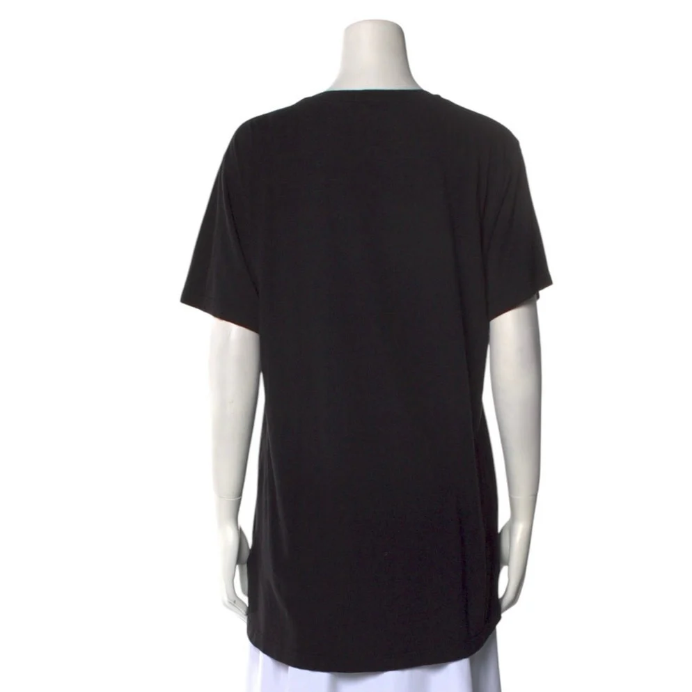 John Elliot Black Crew Neck Short Sleeve Casual Tunic Tee T-shirt Dress Size 2 - Image 3