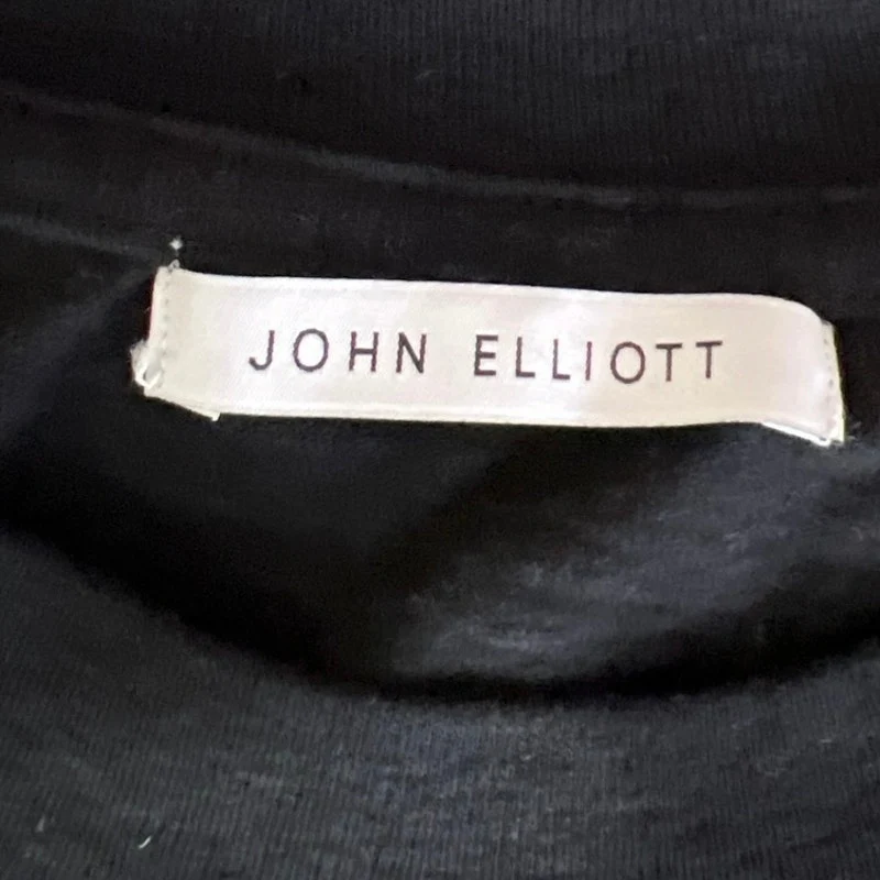 John Elliott Men's Black Short Sleeve Crew Neck Basic T Shirt Tee Top Size M - Image 3