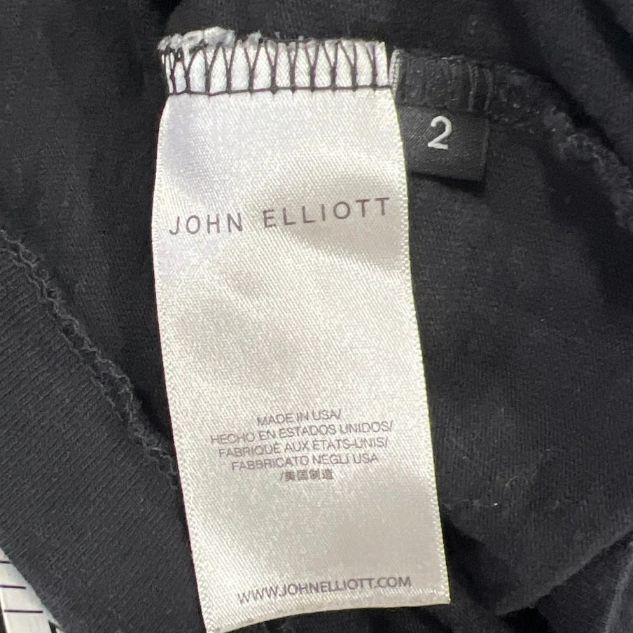 John Elliott Men's Black Short Sleeve Crew Neck Basic T Shirt Tee Top Size M - Image 4