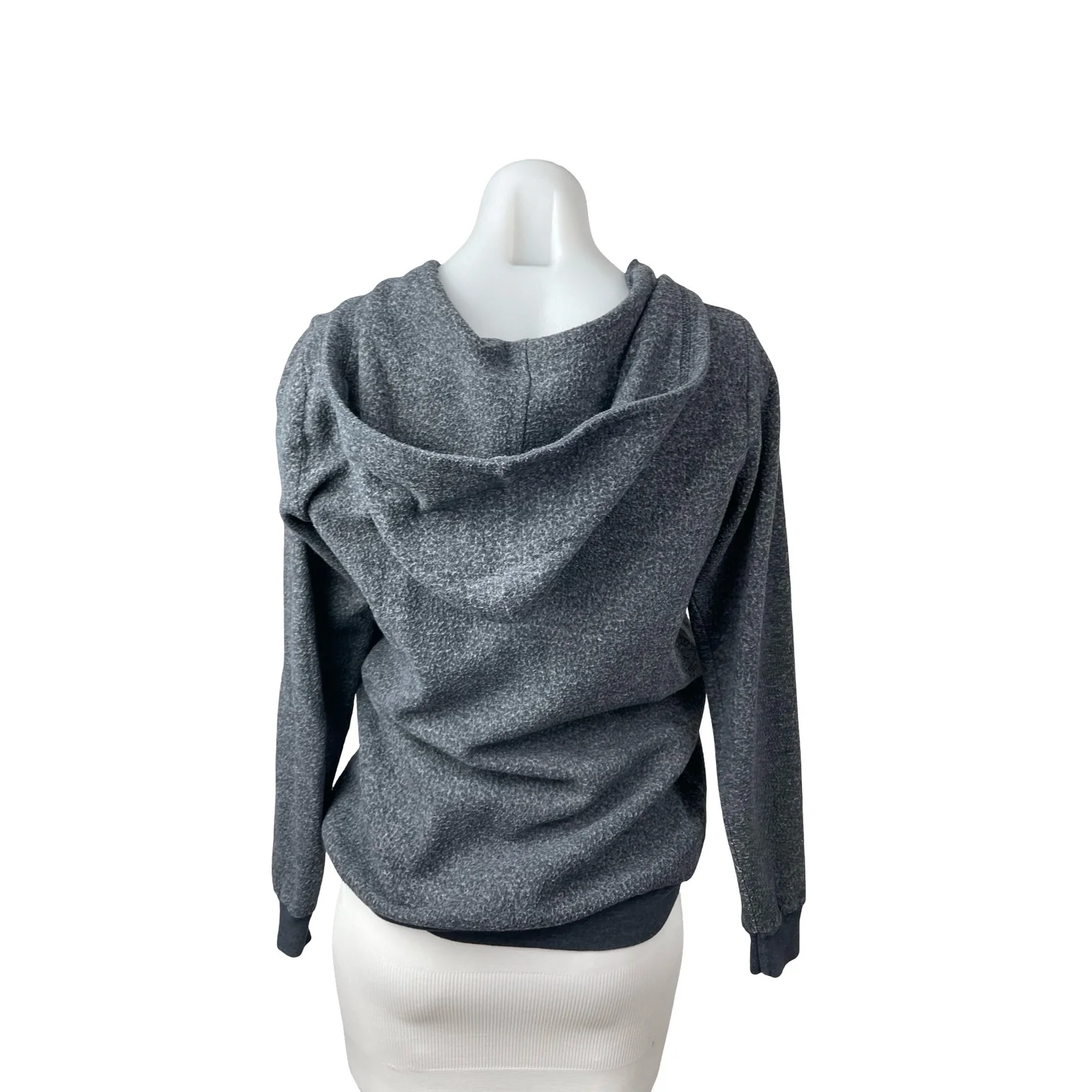 John Galt Women's Gray Hooded Long Sleeve Sweater Hoodie Sweatshirt Jacket Top M - Image 4