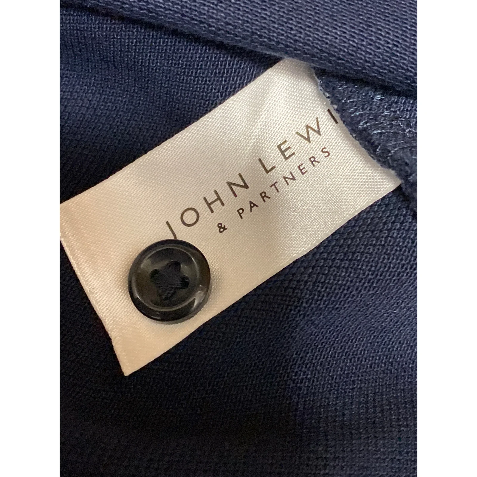 John Lewis Men's Navy Blue Short Sleeve Knit Golf Casual Polo Shirt Top Size L - Image 6