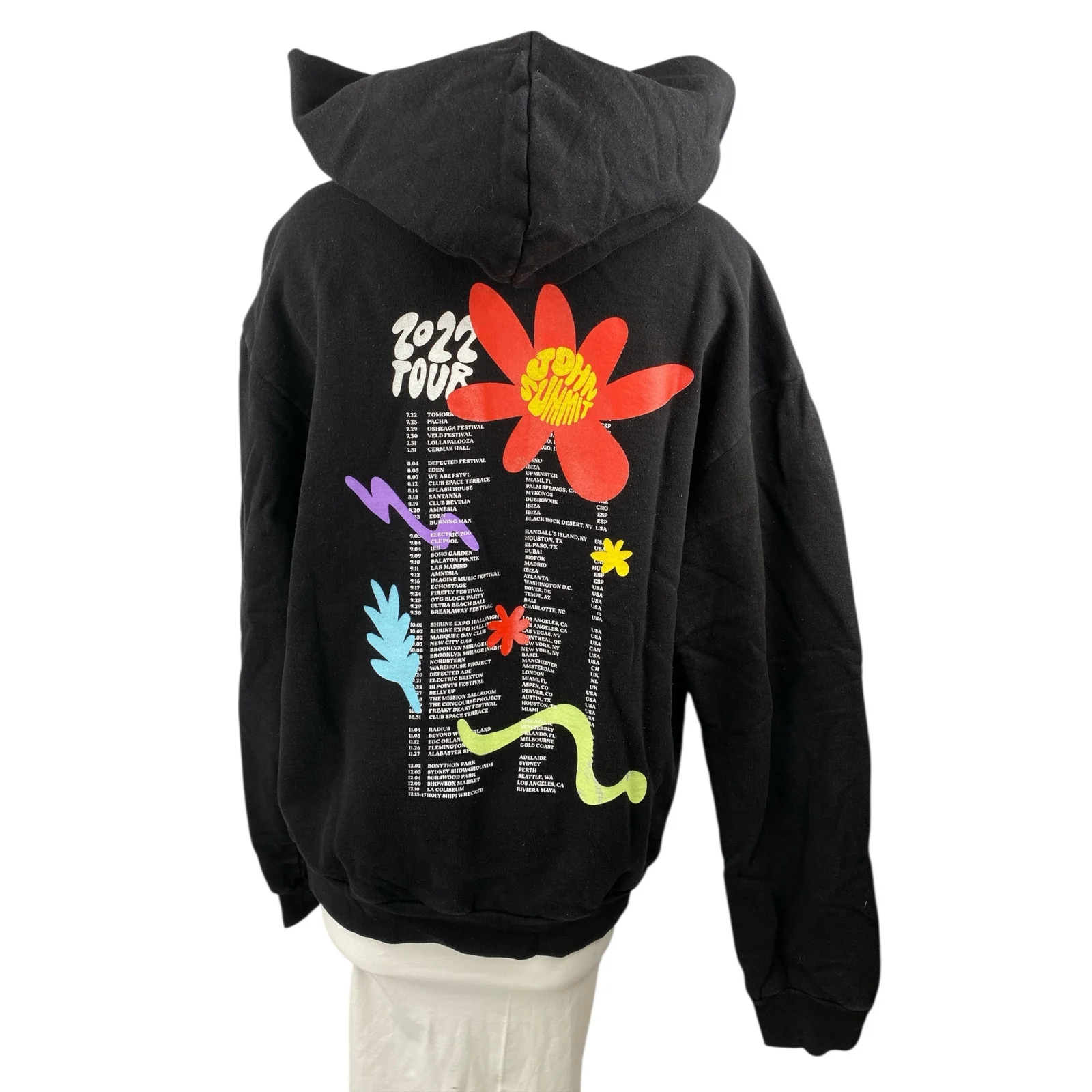 John Summit “ Off The Grid” Women's Black DJ Tour Hoodie Sweatshirt Top Size M - Image 2