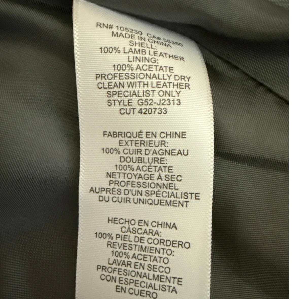 Joie Casella Women's Gray Lamb Leather Asymmetric Zip Moto Biker Coat Jacket L - Image 5