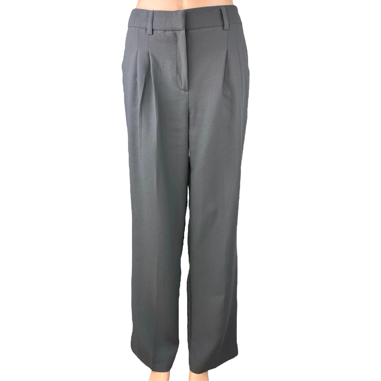 Joie Women's Gray Pleated Straight High Waist Ankle Trousers Dress Pants Size 4