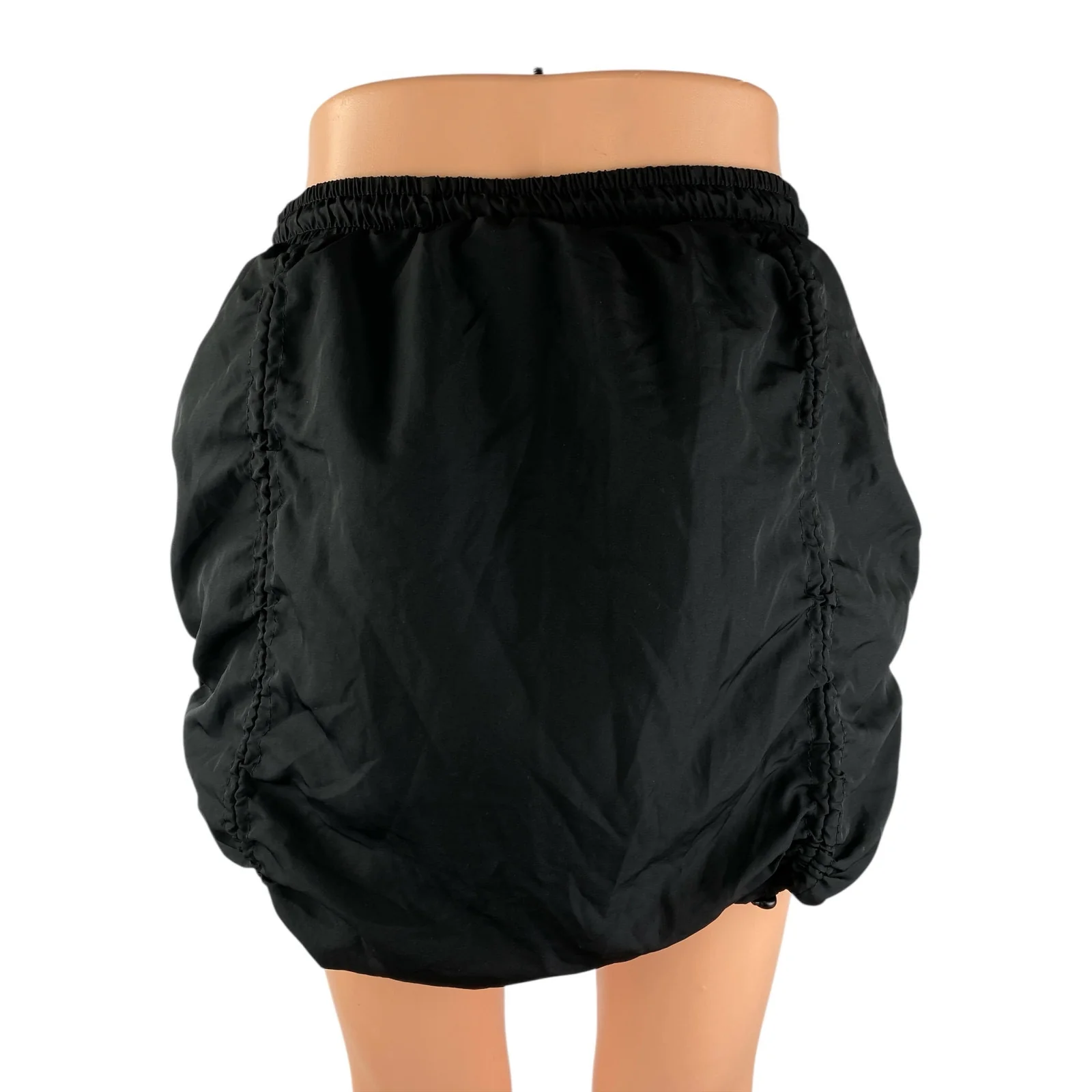 Jolie & Joy Black Ruched Elastic High Waist Mini Activewear Athletic Skirt Sz L - Image 2