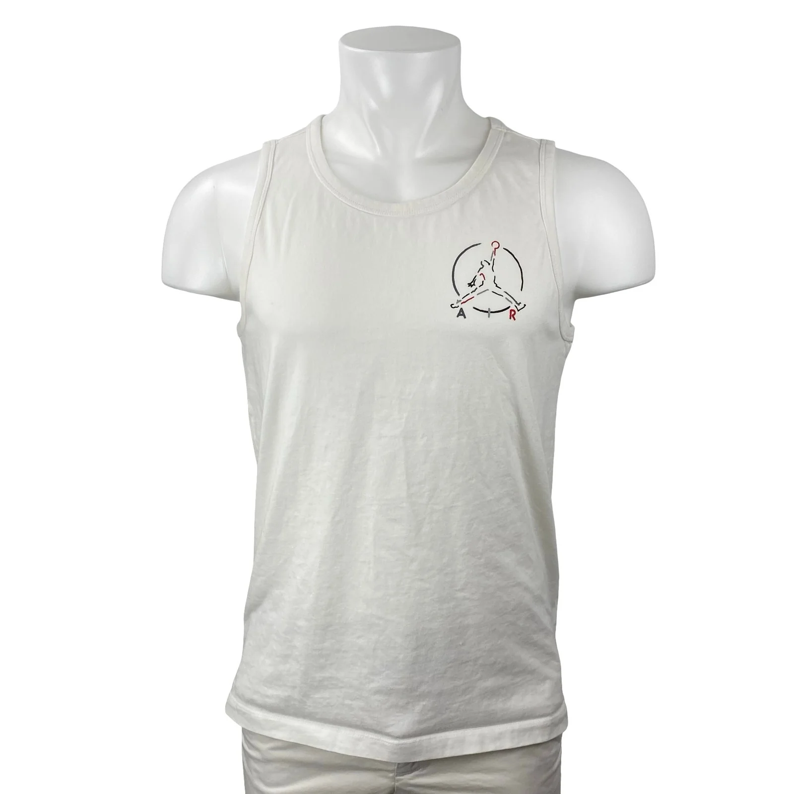 Jordan Jumpman Air Men's White Graphic Sleeveless Athletic Activewear Tank Top M
