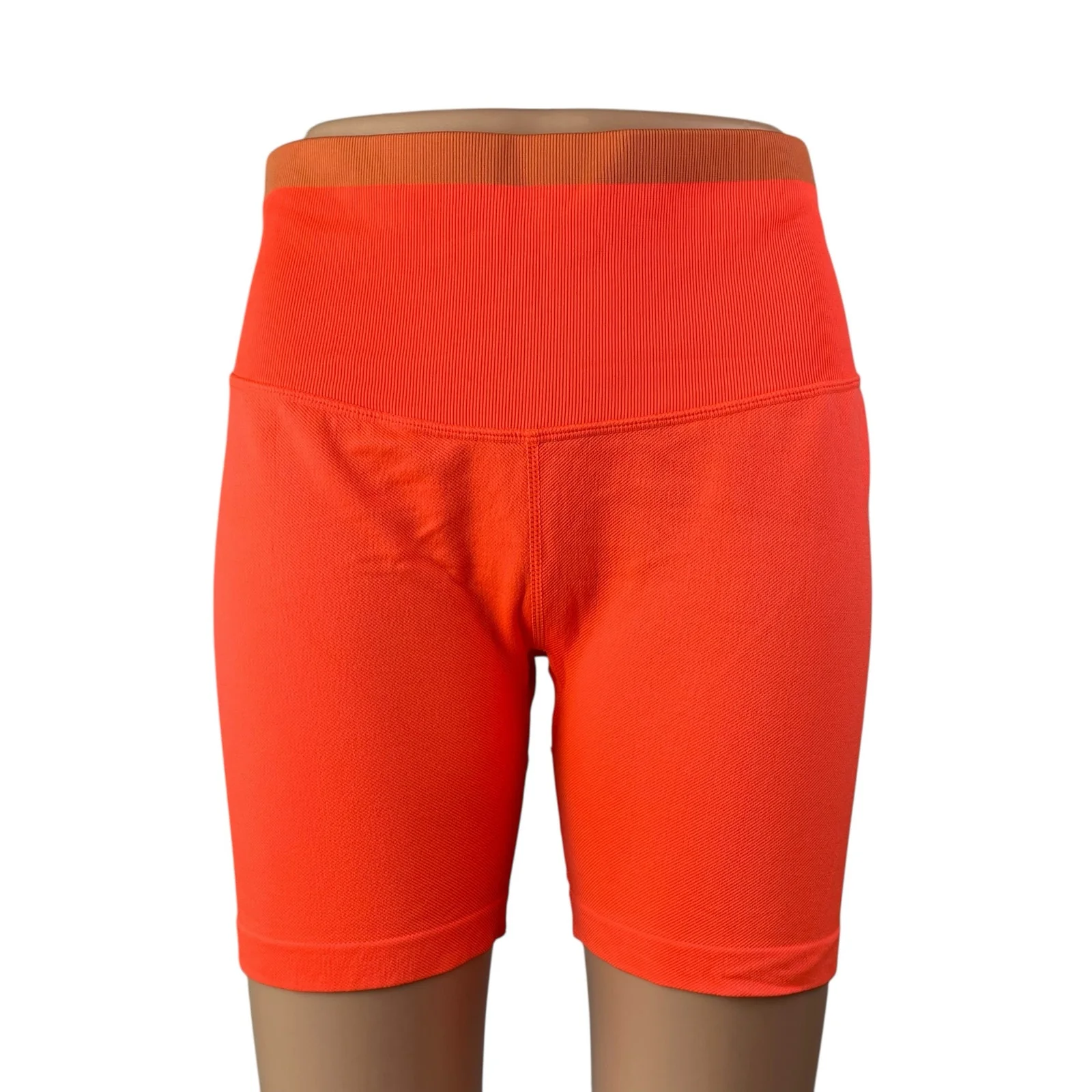 Joy Lab Women's Orange High Waisted Activewear Sports Running Biker Shorts Sz XL