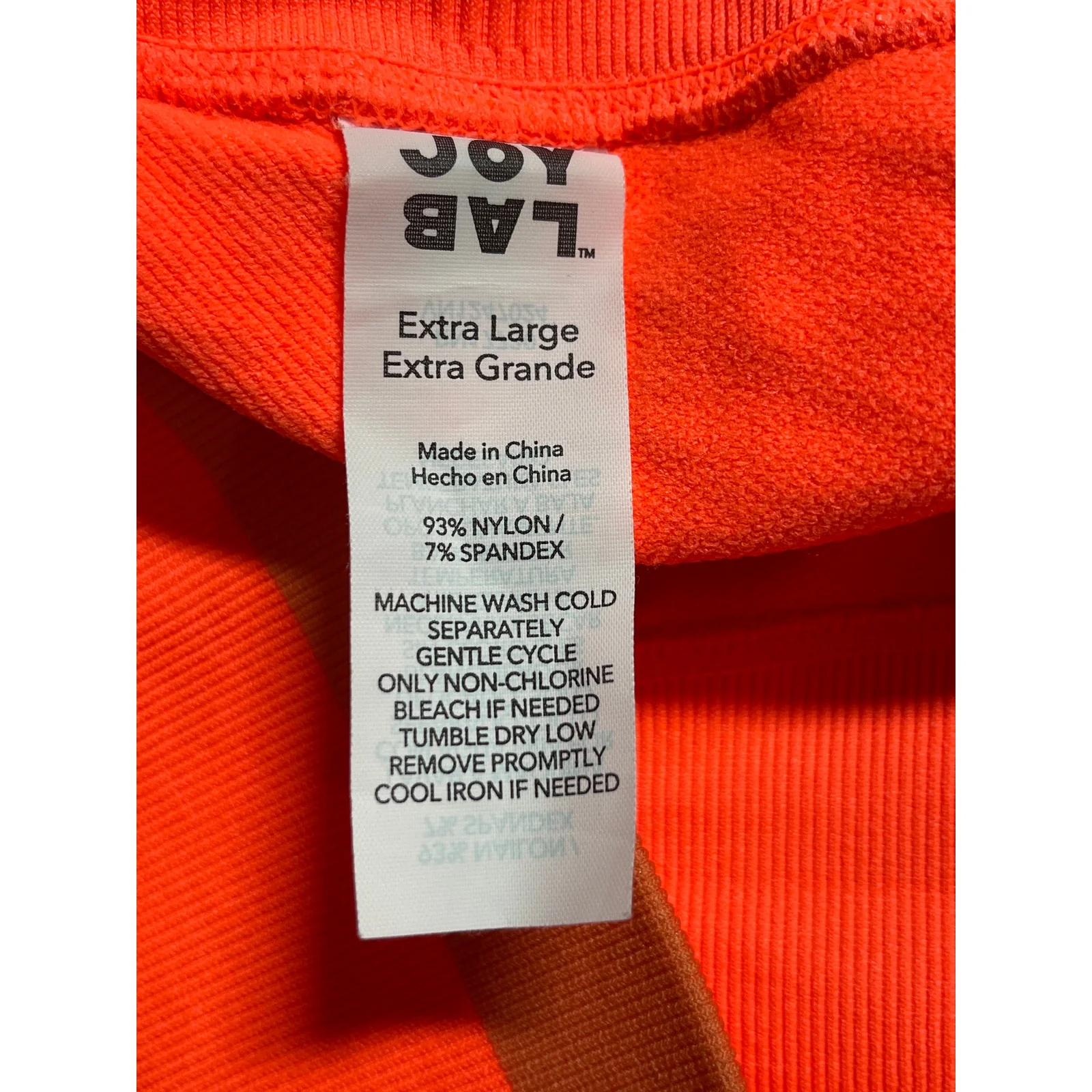 Joy Lab Women's Orange High Waisted Activewear Sports Running Biker Shorts Sz XL - Image 4