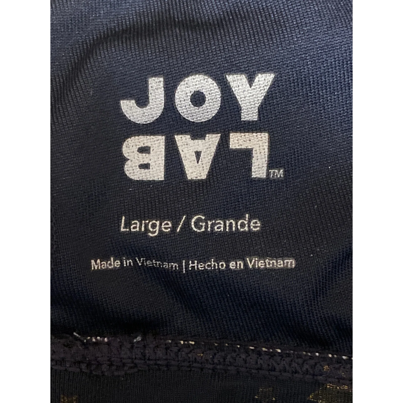 JoyLab Womens Navy Blue Starry Stars Strappy Yoga Athletic Sports Bra Crop Top L - Image 5