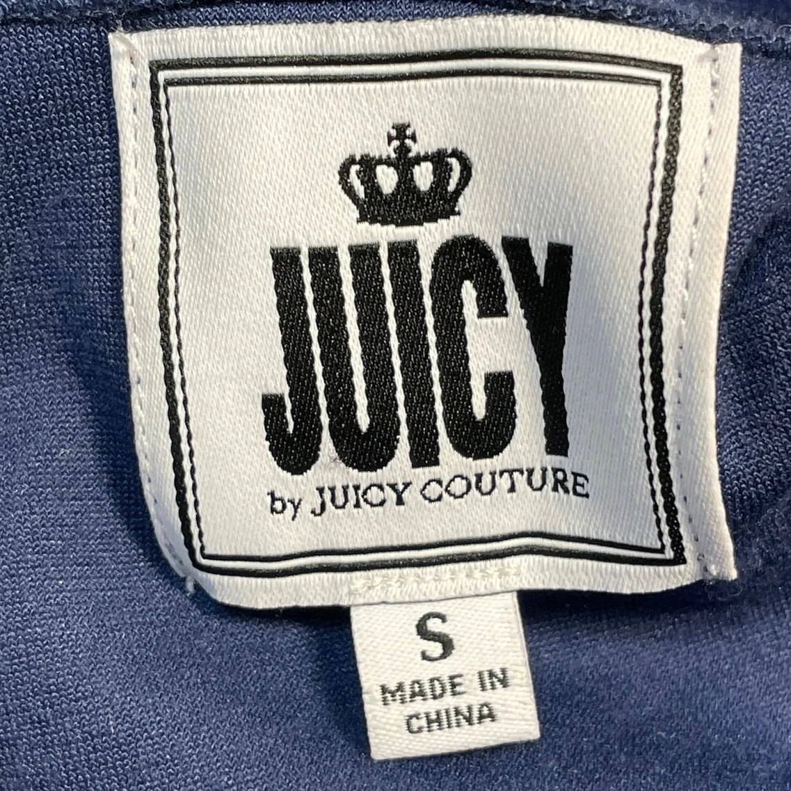 Juicy Couture Women's Blue Velvet Velour Full Zip Hoodie Hooded Sweatshirt Top S - Image 4