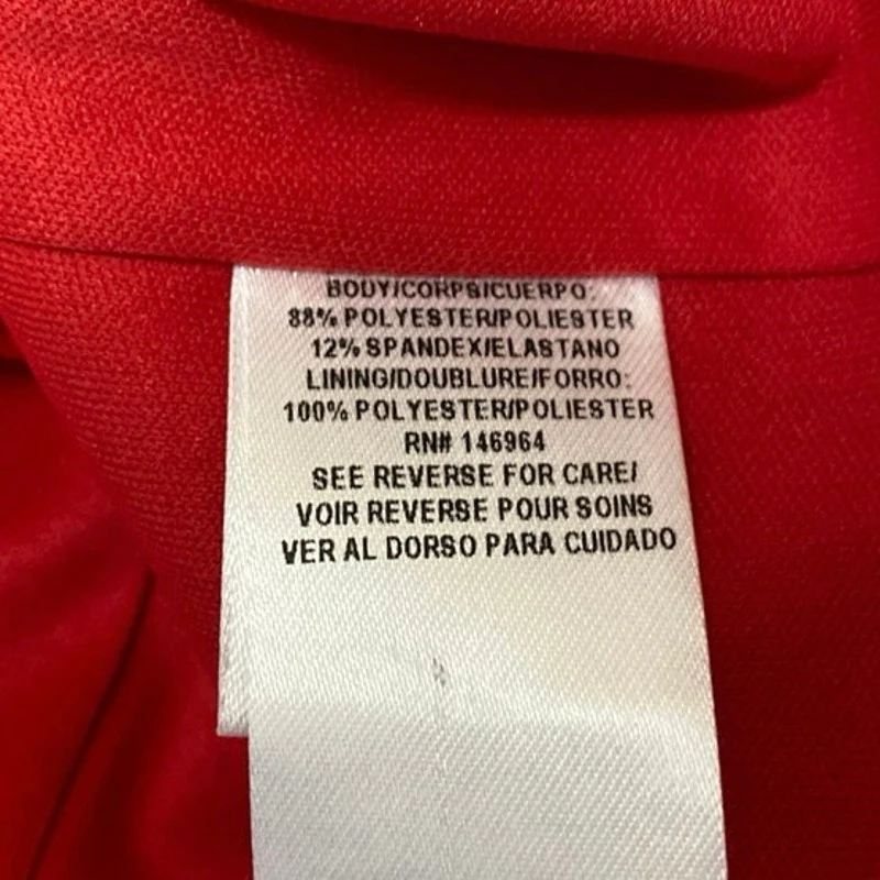 Julia Jordan Red One Shoulder Sleeveless Bow Slit Mini Sheath Dress Size 4 - Image 6